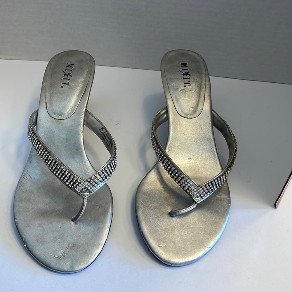 Women’s  Mixit Evening Rhinestone and silver evening heels.